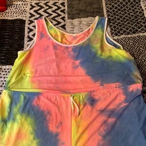 I am selling this unworn tye dye romper from shein
